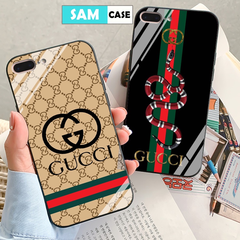 Ốp lưng kính iphone 8 Plus hình Gucci - Samcase