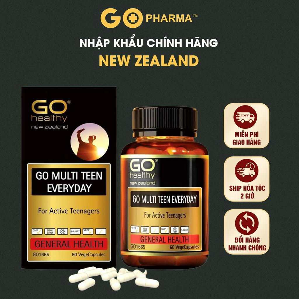 Viên uống Go Multi Teen Everyday bổ sung vitamin và khoáng chất giúp phát triển toàn diện cho trẻ em hộp 60 viên