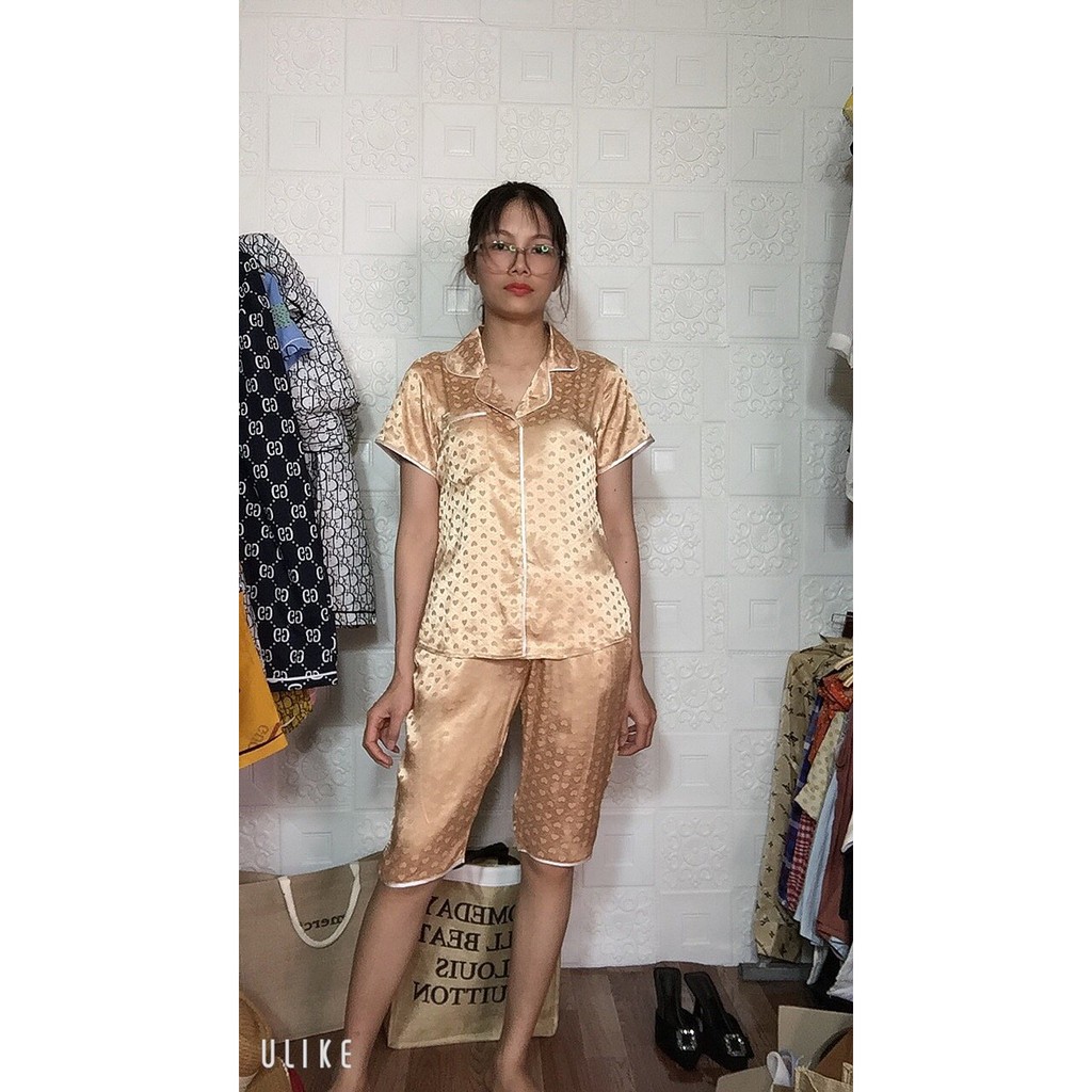 B27 Bộ Pijama Lụa Gấm Quần Lỡ | BigBuy360 - bigbuy360.vn