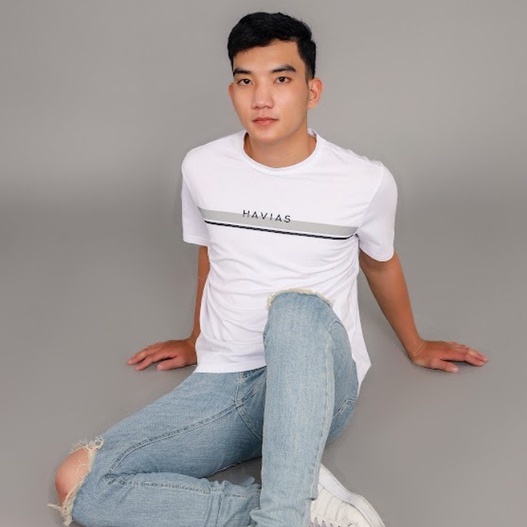 DLine HAVIAS áo thun cổ tròn vải Cotton 100% Premium