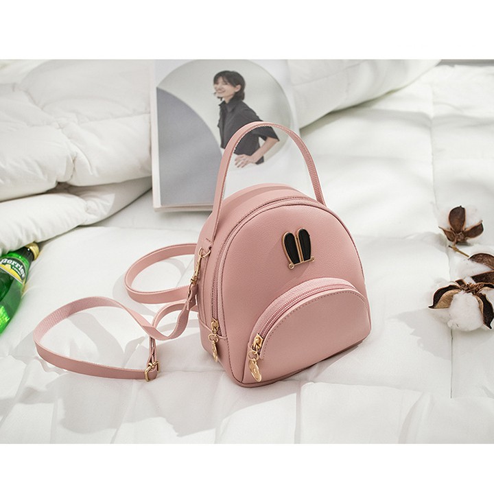 Balo mini kết hợp đeo vai họa tiết tai thỏ TXN146meomeo