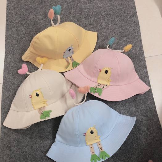 Mũ vành tròn TRÁI TIM GÀ CON cho bé trai bé gái từ 0- 4 tuổi