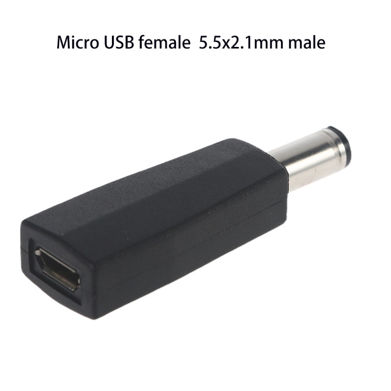 Đầu Chuyển Đổi 1 69inch Micro USB Female Sang 5 5x2 1mm Male Hỗ Trợ Sạc Micro USB Female 5 5x2 1mm