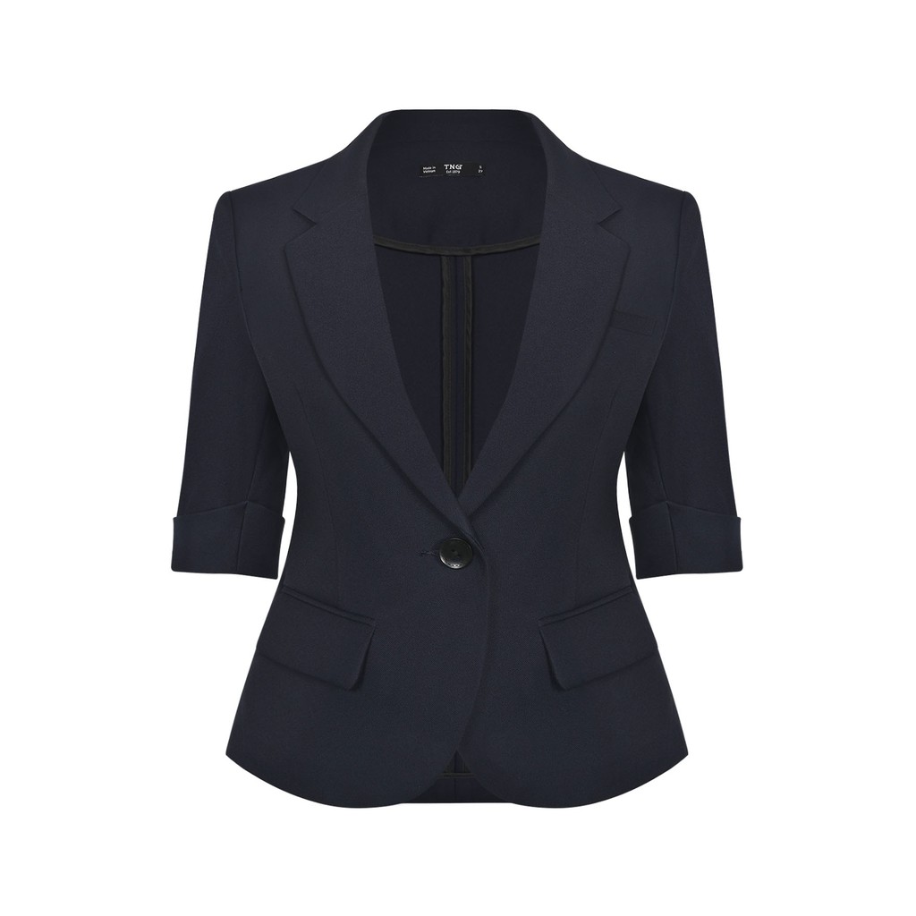 Áo vest tròn vạt xanh tím than B601 NỮ TNG