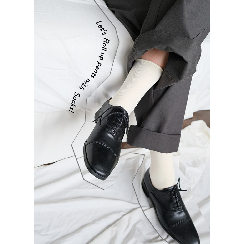 [gwilee] colored stocking socks - Tất Hàn cổ cao