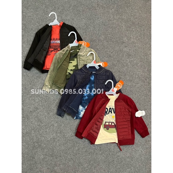 Set thu đông bé trai xuất xịn bomber kèm áo phông