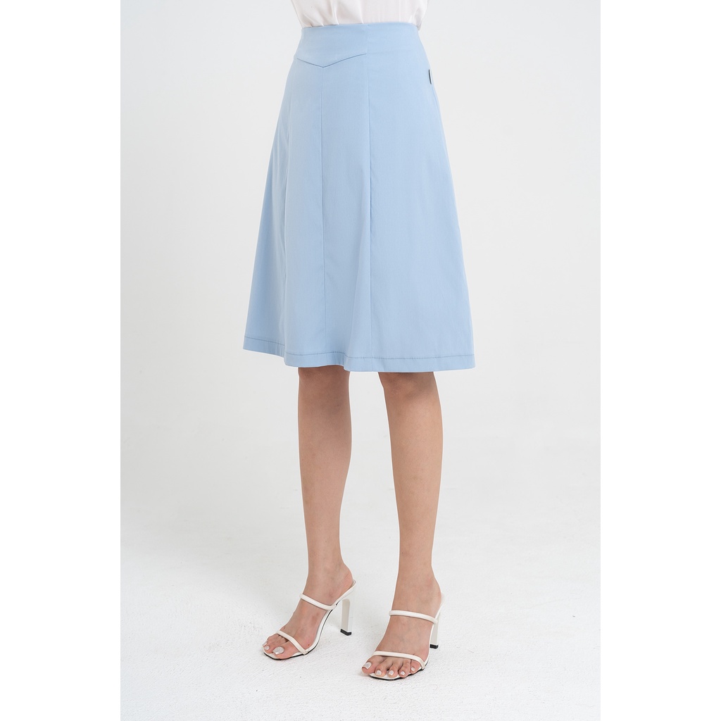 Chân Váy Công Sở Lamer Chữ A Lửng Trơn Basic LAMER L62R22H016