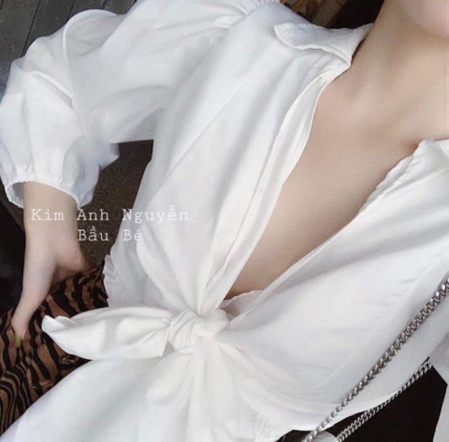 Set áo trắng buộc eo kèm quần sooc beo | BigBuy360 - bigbuy360.vn