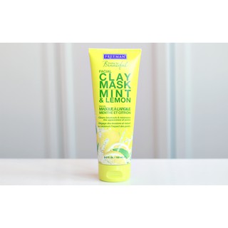 Mặt Nạ cho Da Dầu Mụn Se Khít Lỗ Chân Lông FREEMAN MINT & LEMON CLAY MASK