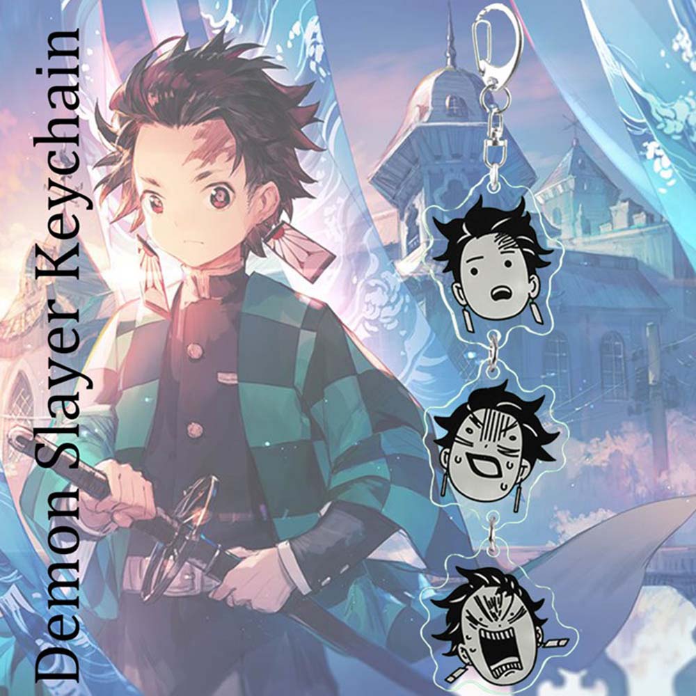 Móc khóa hình nhân vật anime "Thanh gươm diệt quỷ" độc đáo dễ thương