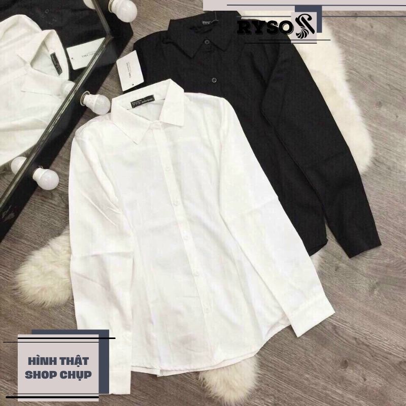 Áo sơ mi tay dài chất kate phong cách thanh lịch công sở