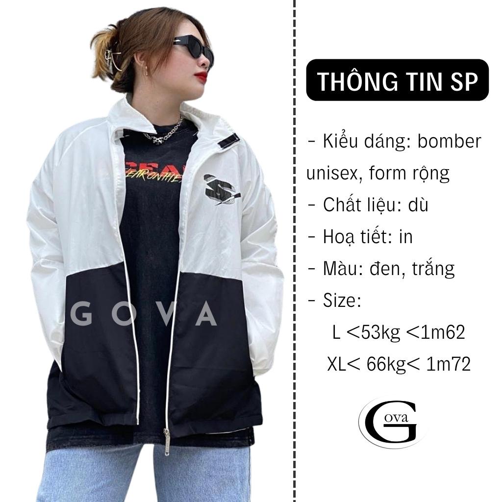 Áo Khoác Bomber Dù SWEEDER Nam Nữ Ulzzang Unisex Kiểu Form Rộng 2 Lớp Jacket GOVA