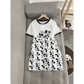 Set áo phông + chân váy kaki