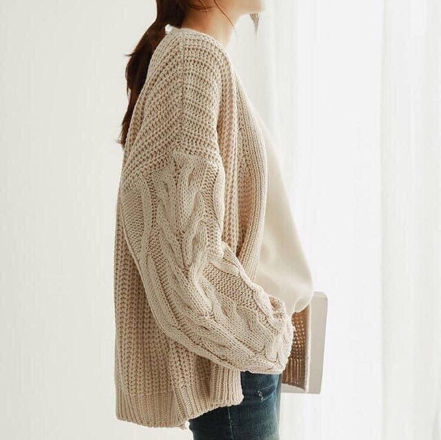 Áo Khoác Len Cardigan Vặn Thừng Loại Dày | BigBuy360 - bigbuy360.vn