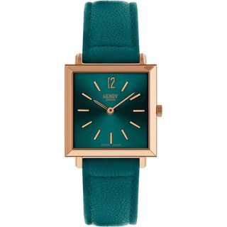 Đồng hồ nữ Henry London HL26-QS dây da mặt vuông (nhiều màu)