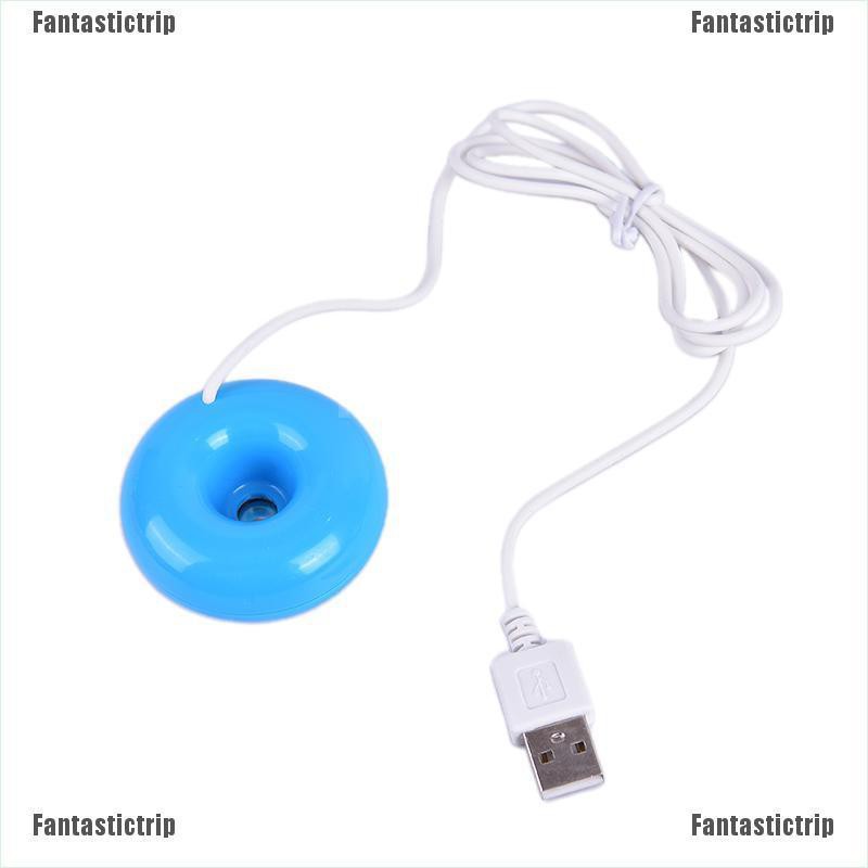 Fantastictrip 1pc Mini Portable Donuts Humidifier USB Air Purifier Aroma Diffuser Steam Gift