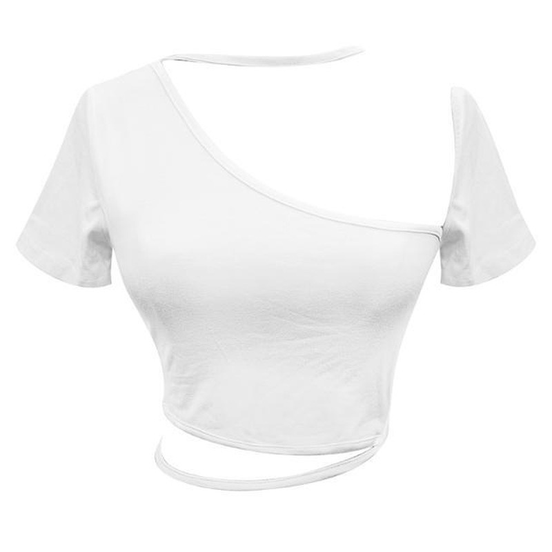 Áo Thun Tay Ngắn Dáng Ôm Thiết Kế Độc Đáo Thời Trang Cho Nữ