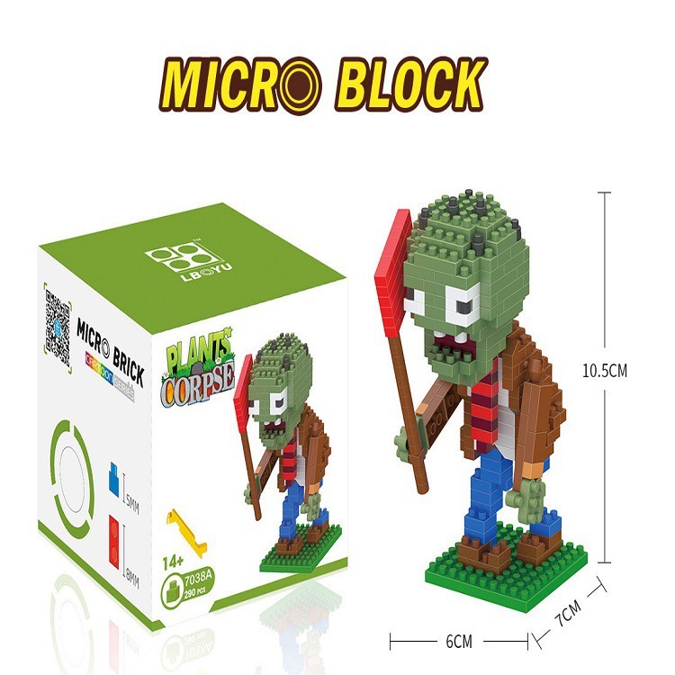 Bộ Sản Phẩm Đồ Chơi Lắp Ráp Plants Vs Zombies, Mô Hình Zombie Chất Liệu Cao Cấp Cho Bé annhienstore