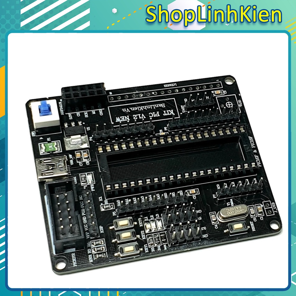 Kit PIC V1 NEW ra chân 40 chân 16F877A/ 16F887/ 18F4550