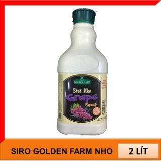 Siro golden farm- vị nho chai nhựa 2l date 2021