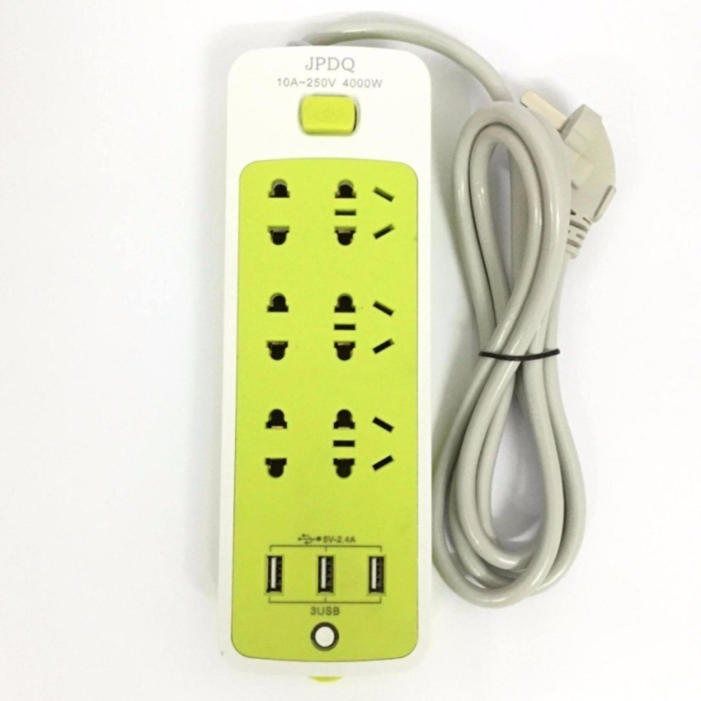 Ổ Điện Xanh Lá Có 3 Usb Sạc Đt