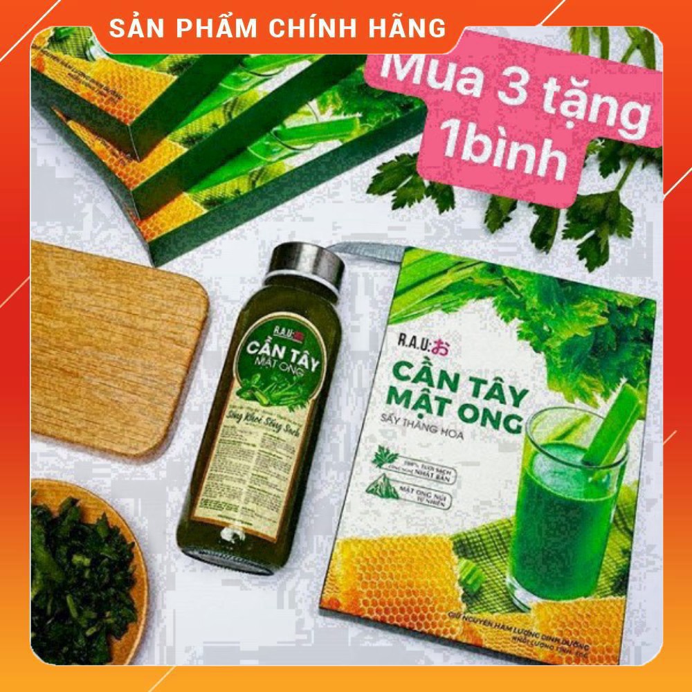 CHÍNH HÃNG Bột cần tây mật ong [Chính Hãng] tạm biệt mỡ thừa, đẹp đáng đẹp da (Hộp 14 gói)