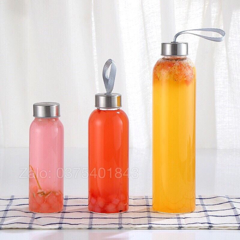 Lọ Thủy tinh Đựng Nước Ép Hoa Quả, Sữa Hạt tiện dụng (100ml/200ml/310ml/500ml)