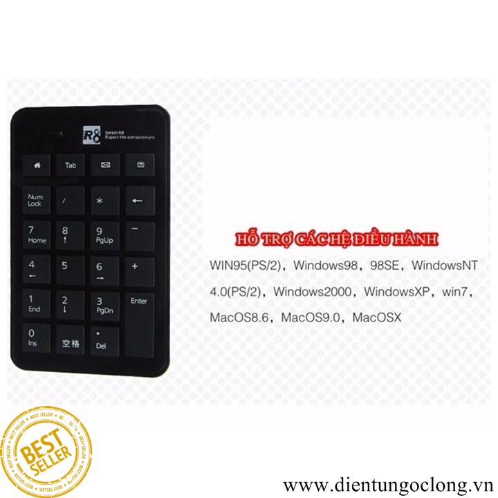 Bàn Phím Số Mini R8 MS1810