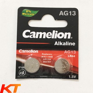 Pin LR44, AG13,LR1154, Camelion Plus Alkaline (vỉ 2 viên)