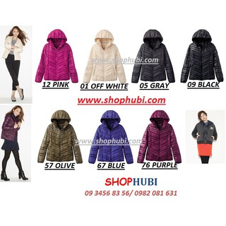 Áo phao nữ bông chần siêu nhẹ GU UNIQLO Nhật 2014-2015