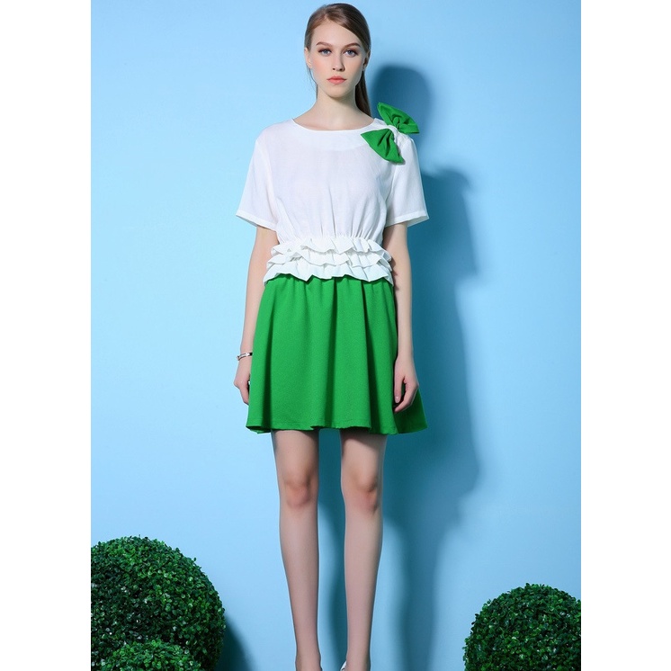 XY840 Đầm xòe nữ hè ngắn tay hàng nhập