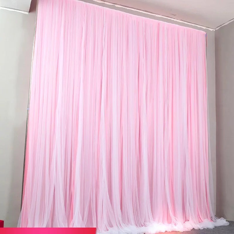 Rèm vải may sẵn Kem Shop trang trí sinh nhật tiệc cưới sự kiện - K185