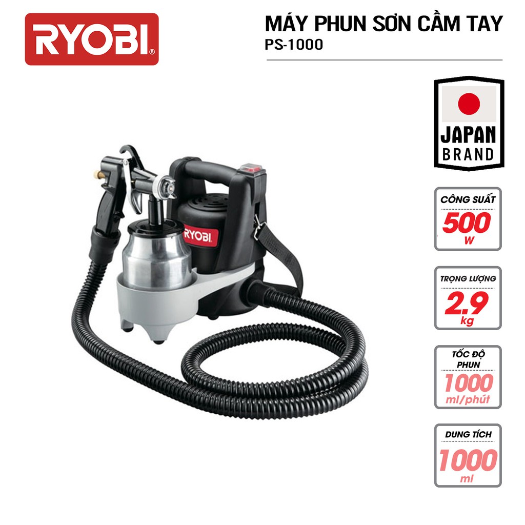 Máy phun sơn điện cầm tay RYOBI (KYOCERA) - PS-1000