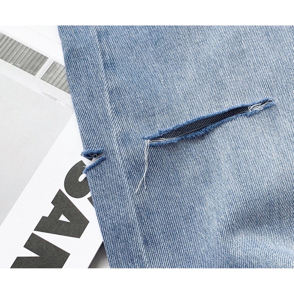 Quần Jean Suông nữ  MunMunStore Simple Jeans Lưng Cao Dáng Suông Ống Rộng Ulzzang ( Ảnh +video thật) 7533