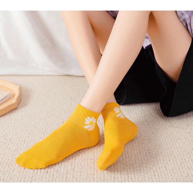 Happy-store ❤️ Vớ Cotton Cổ Thấp mỏng thoáng khí phong cách Hàn Quốc thời trang cho nữ