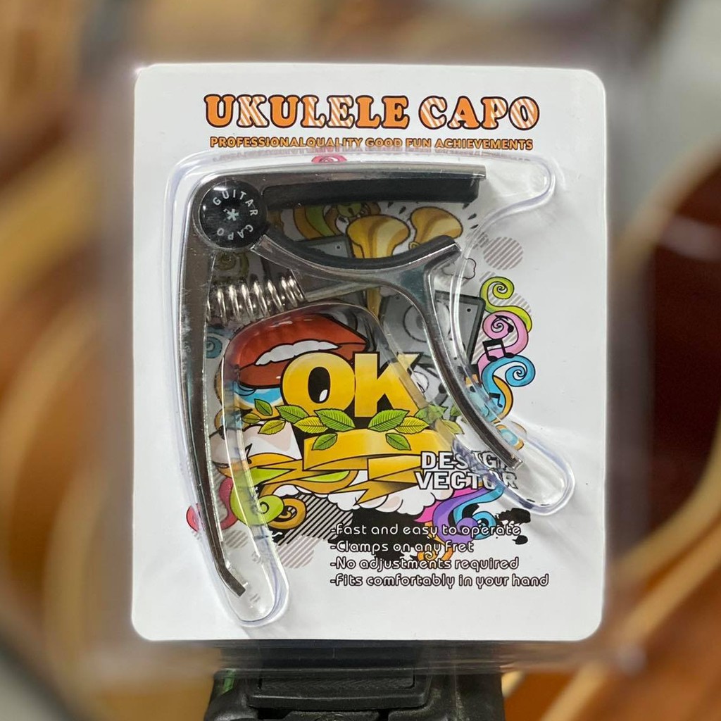 Tặng Giáo Trình Ukulele ] CAPO UKULELE ROCK MUSIC VÀNG GOLD / SILVER / HỒNG ROSE GOLD