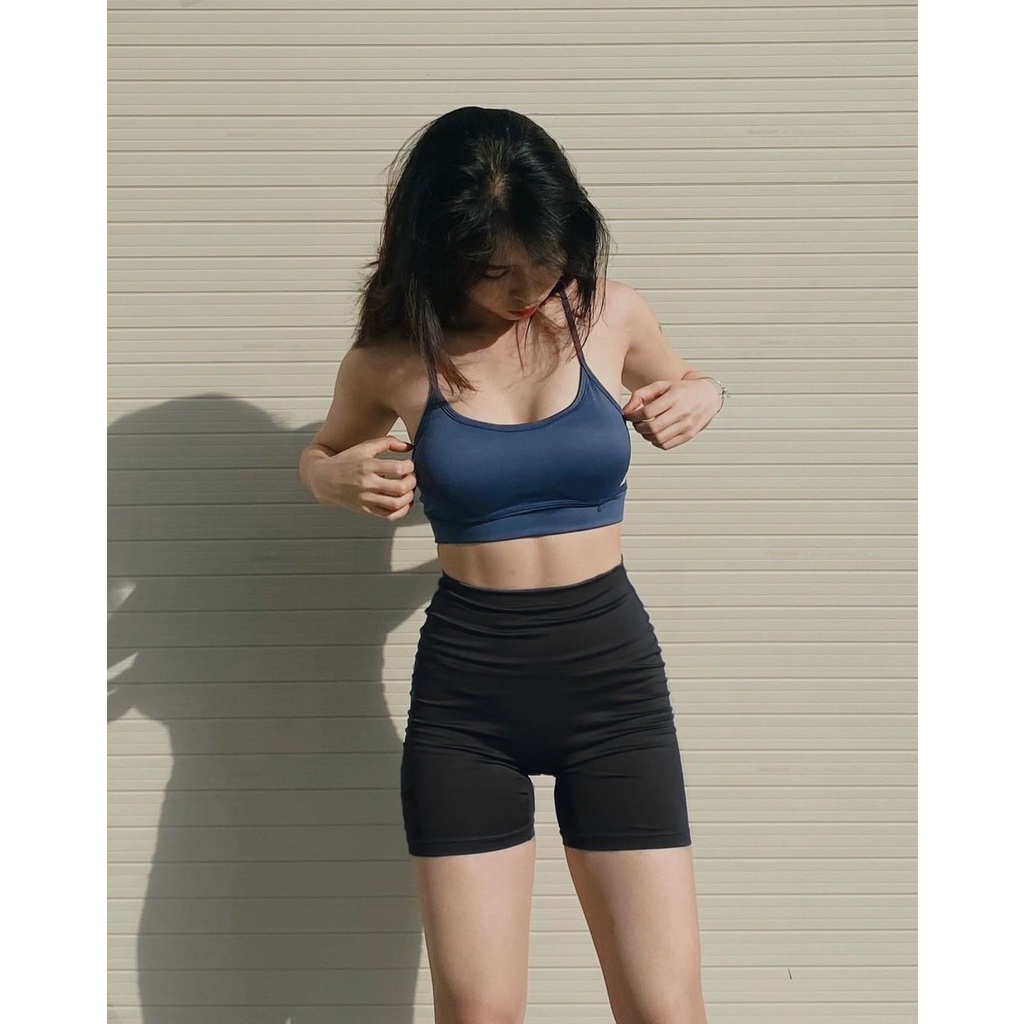 Quần đùi tập gym yoga Fitme legging nữ cạp cao nâng mông co giãn 4 chiều cao cấp QNTG