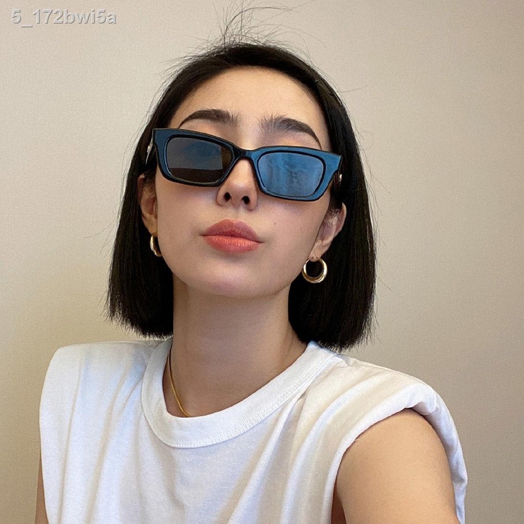 ☞﹊✢Kính râm nữ Jennie phiên bản Hàn Quốc thời thượng phong cách Âu Mỹ retro lưới màu đỏ đô hot girl bunge