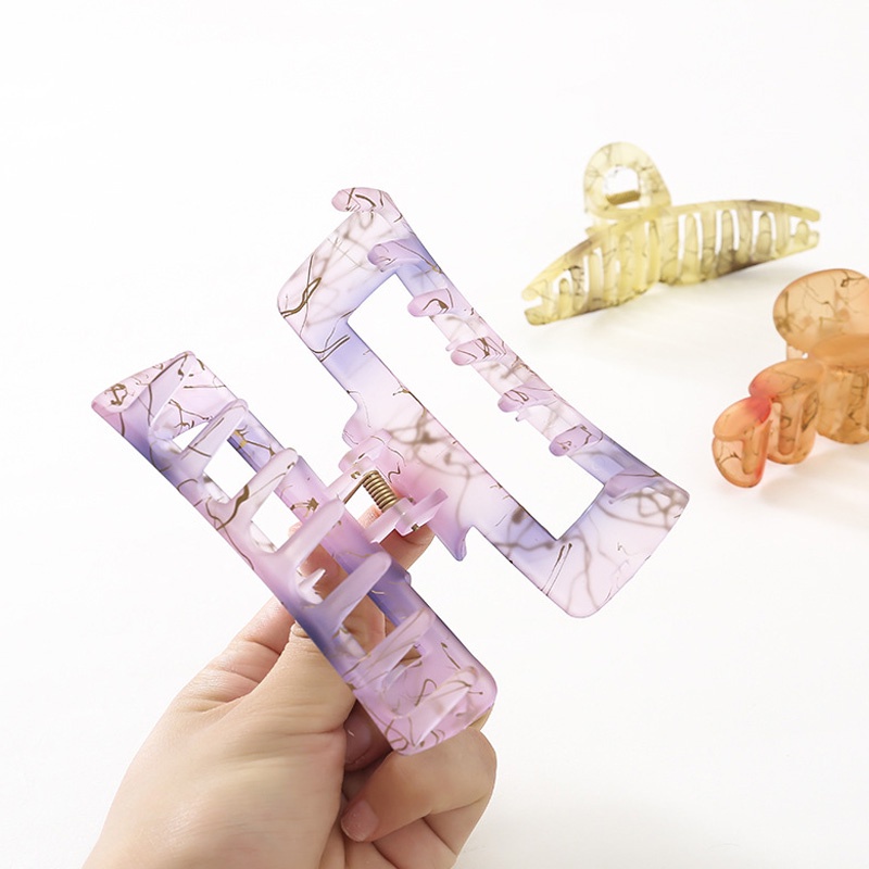 Kẹp tóc càng cua cỡ lớn thiết kế hình học phong cách cổ điển thời trang cho nữ