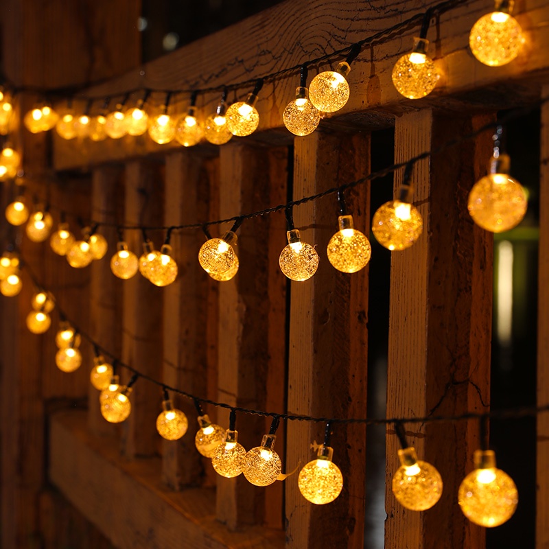 Dây đèn LED trang trí DECOR ngoài trời , ban công năng lượng mặt trời bóng tròn các loại chống thấm nước Sundecor