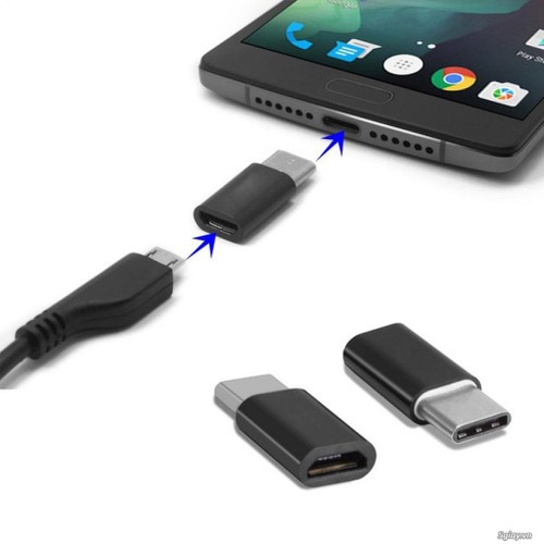 Đầu chuyển đổi micro usb sang usb type c - jack chuyển đổi type c - vienthognhn