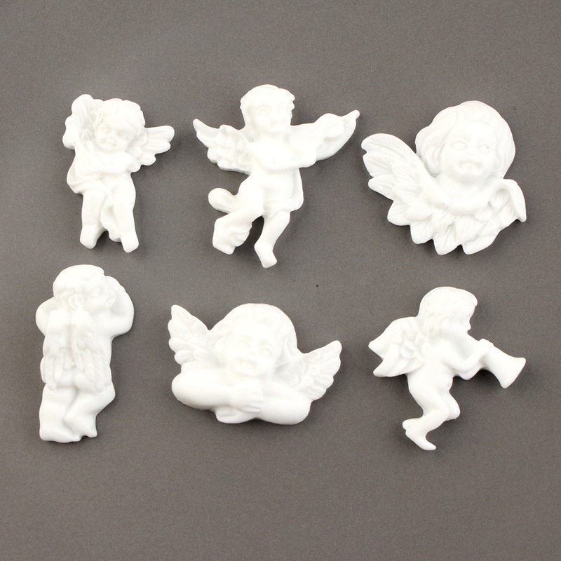 Set 10 Phụ Kiện Trang Trí Ốp Điện Thoại Hình Thiên Thần Xinh Xắn