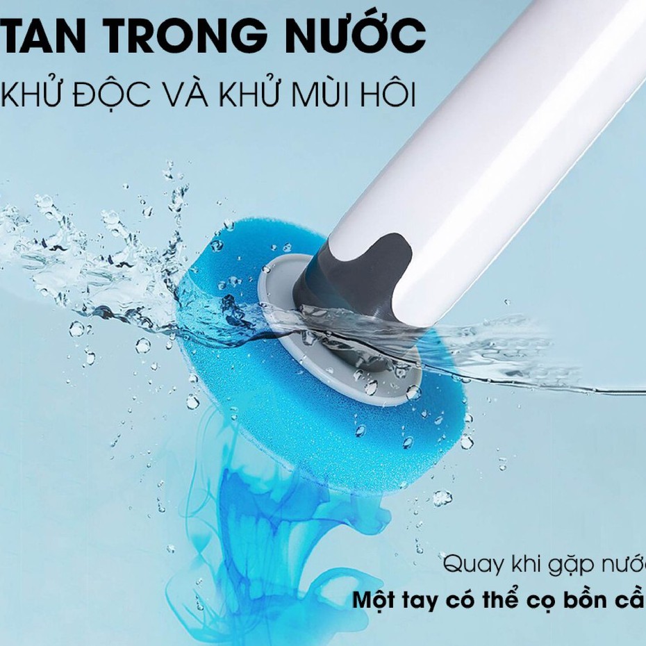 Cây chổi cọ vệ sinh thông minh dụng cụ cọ rửa nhà tắm toilet khử khuẩn dùng 1 lần PT-CVS1L