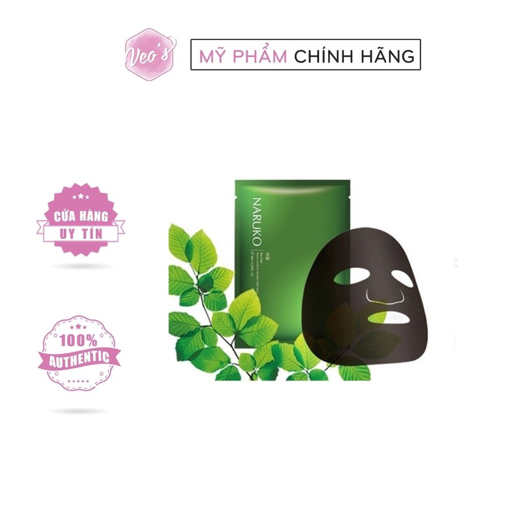 Mặt nạ giấy Naruko Tea Tree Shine Control Blemish Clear Mask (Miếng lẻ)