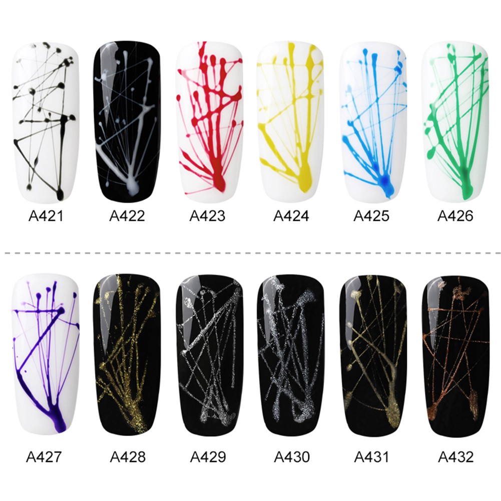 ROSALIND Lọ gel UV vẽ móng tay trang trí hình mạng nhện