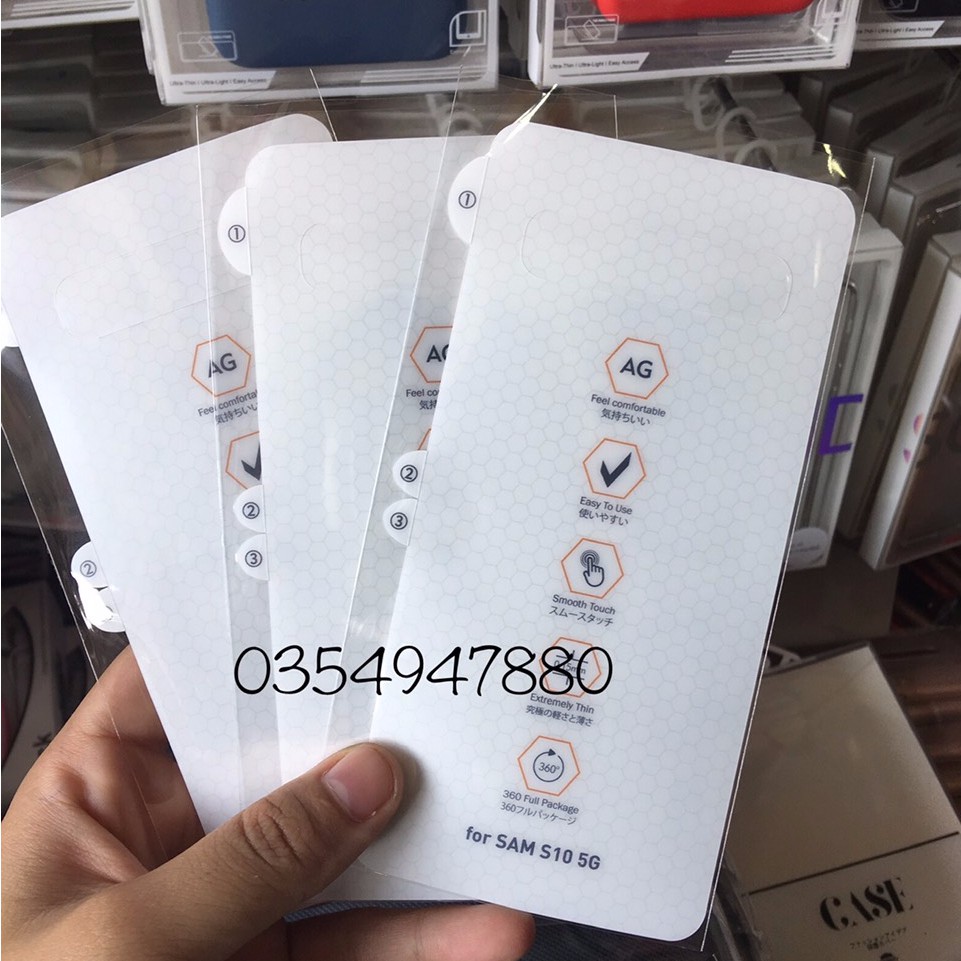 Dán dẻo PPF AG mặt sau cho Galaxy S10 5G chống vân tay, bảo vệ lưng máy