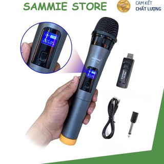 Micro v12 không dây đa năng bắt âm tốt zansong, shuae v12 màn hình led - bh 6 tháng