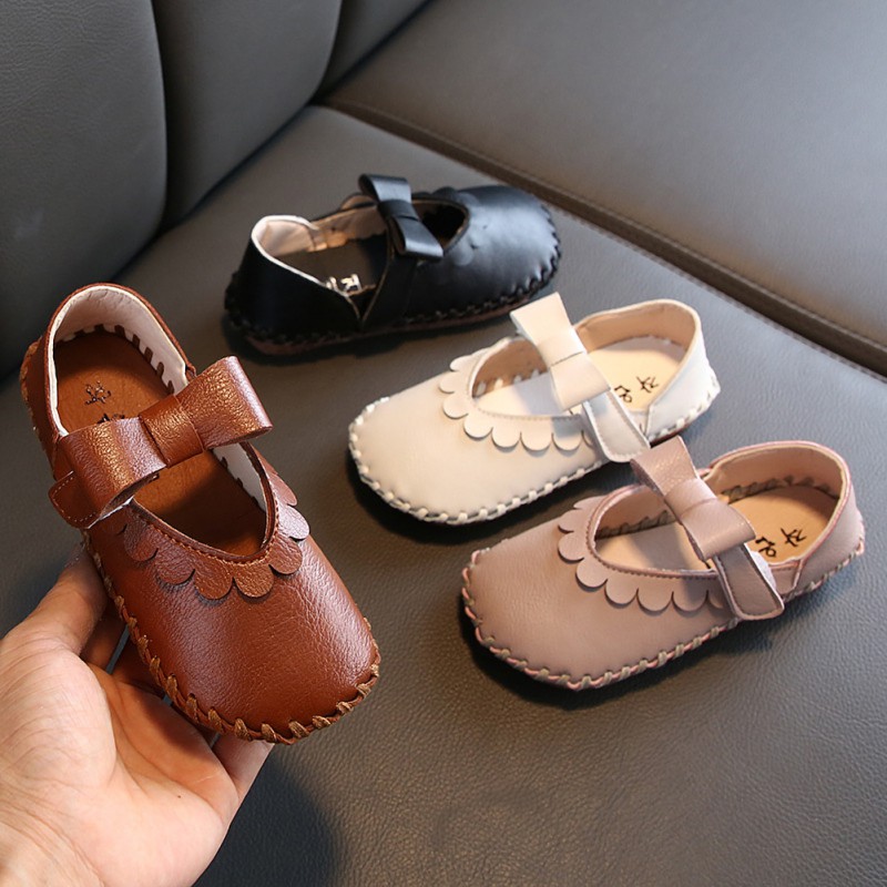 Giày Búp Bê Đế Mềm Chống Trượt Phong Cách Hàn Quốc Cho Bé Gái