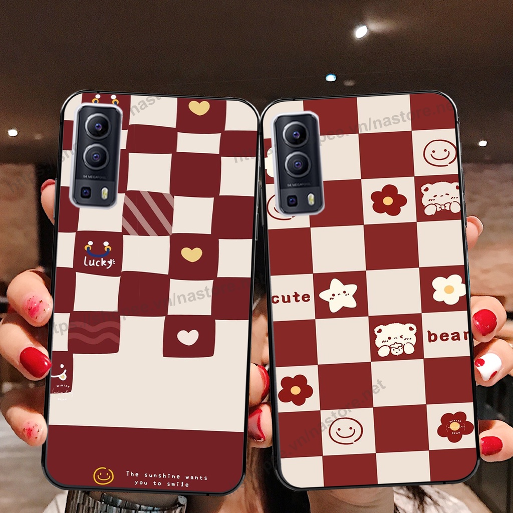 Ốp lưng Vivo V23 5G- Vivo V23e - Vivo Y15S -Vivo Y53S -Vivo Y72 trái tim gấu phá cách bo viền nhiều màu sắc