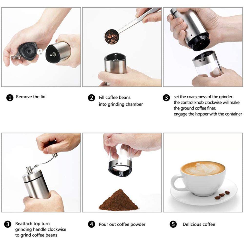 JANE Máy Xay Cà Phê Espresso Bằng Tay Chất Liệu Thép Không Gỉ